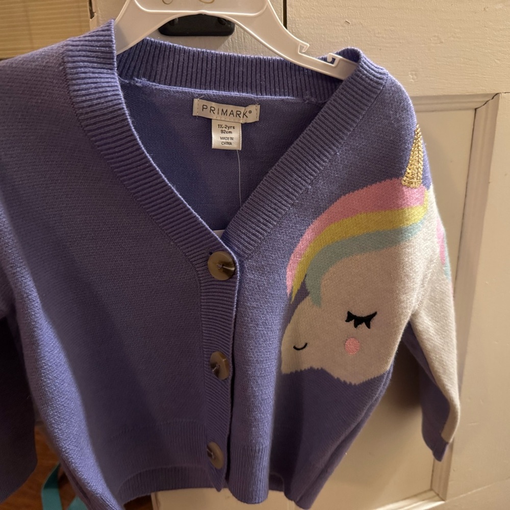 Primark Purple Unicorn Cardigan